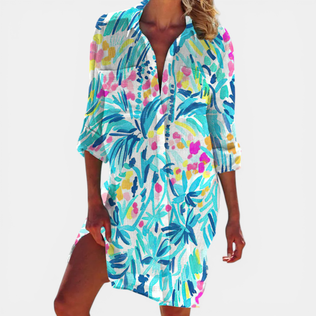 Patricia | Printed Shirt Dress