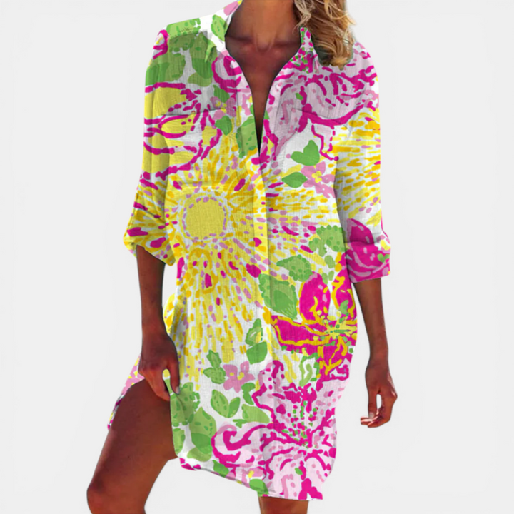 Patricia | Printed Shirt Dress