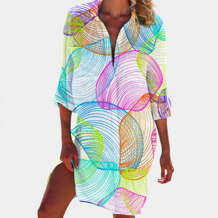 Patricia | Printed Shirt Dress