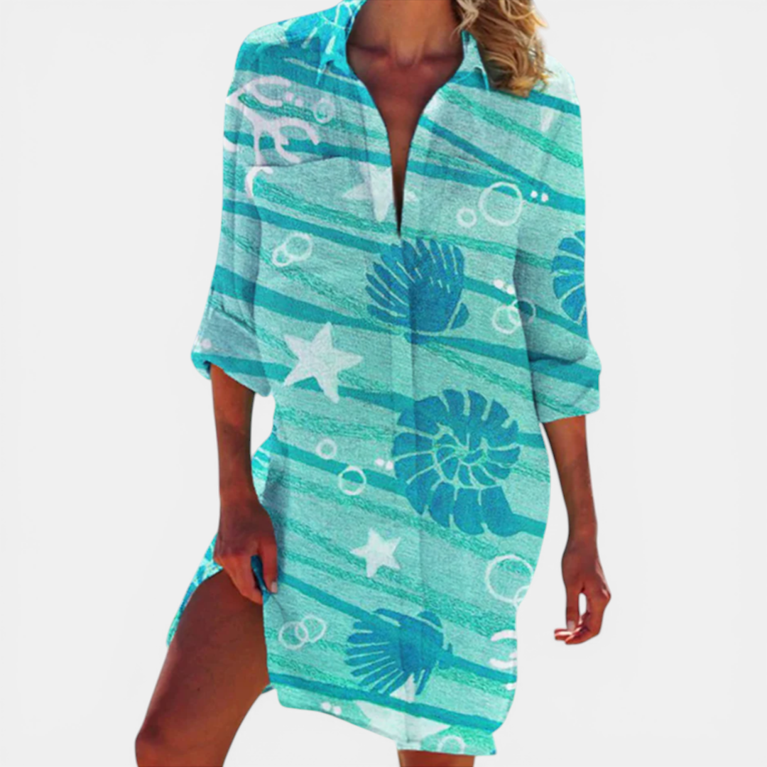 Patricia | Printed Shirt Dress