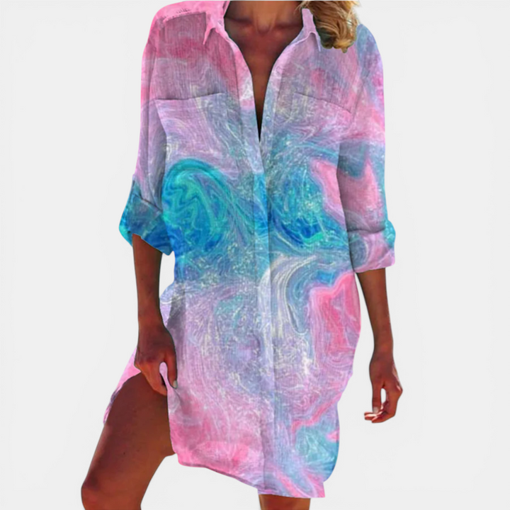 Patricia | Printed Shirt Dress