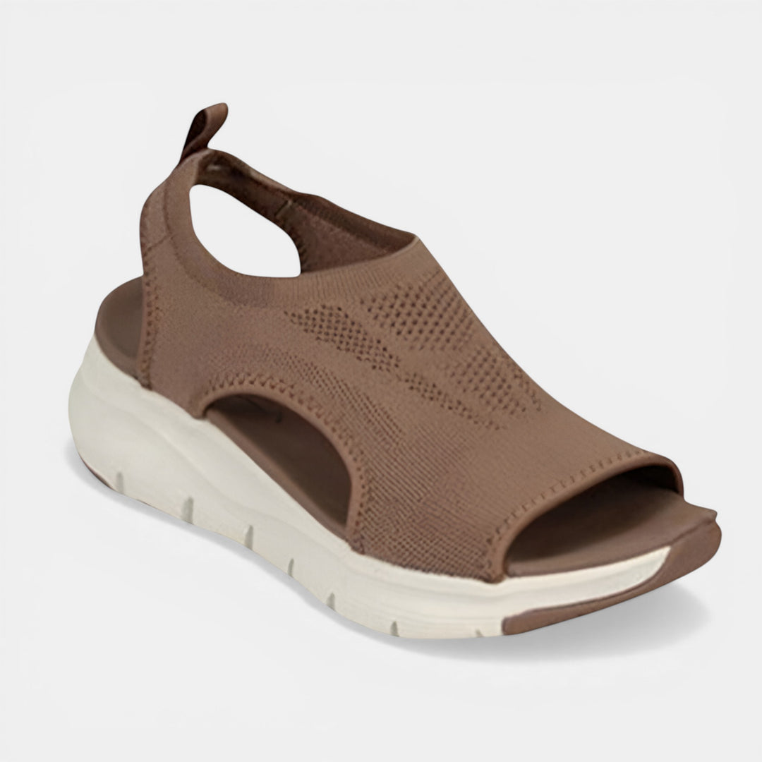 Shirley | Sporty Slip-On Open-Toe Platform Sandal