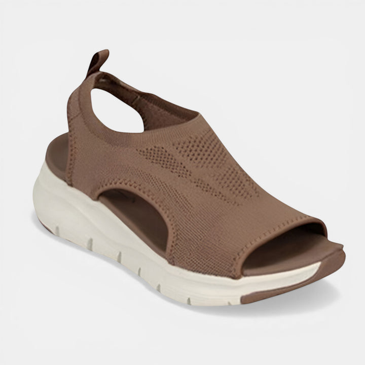 Shirley | Sporty Slip-On Open-Toe Platform Sandal
