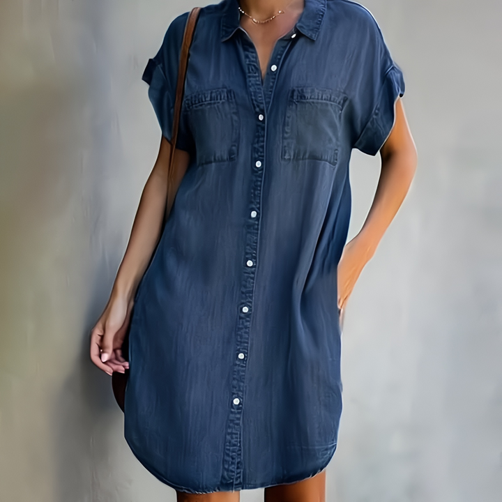 Geraldine | Button-Down Mini Shirt Dress
