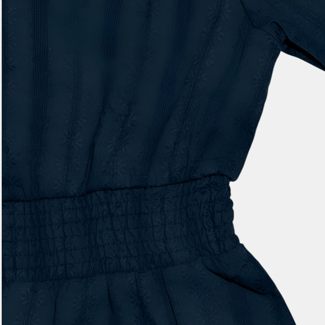 Peggy | Puff Sleeve Smocked Waist Tiered Midi Dress