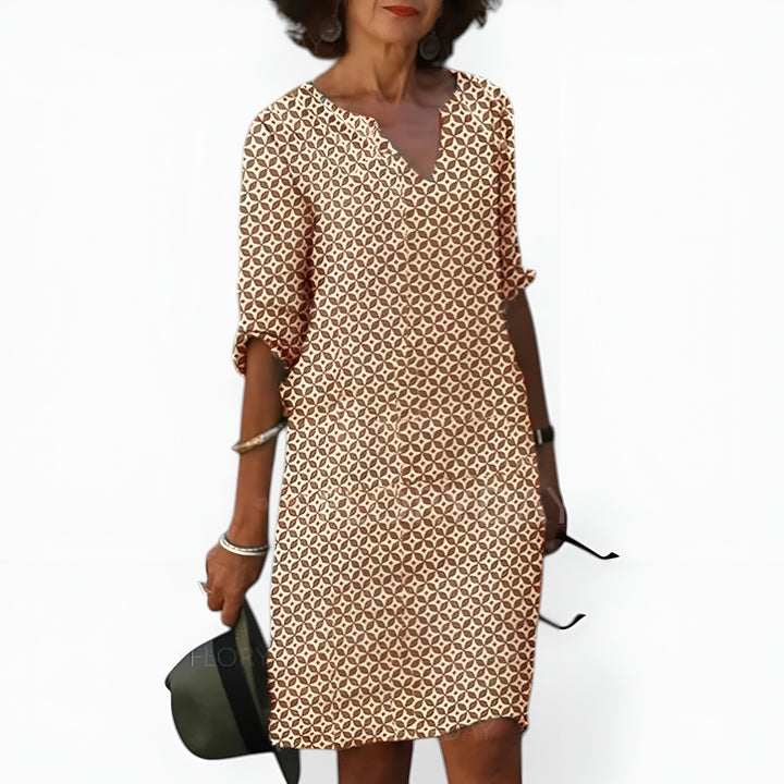 Patricia | Geometric Print Shift Dress