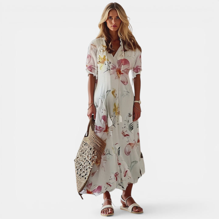 Claire | Flowy V-Neck Maxi Dress