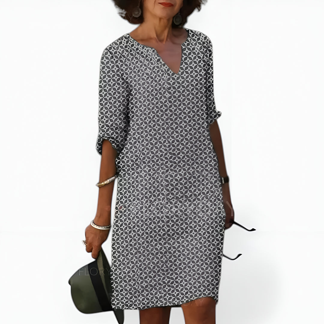 Patricia | Geometric Print Shift Dress