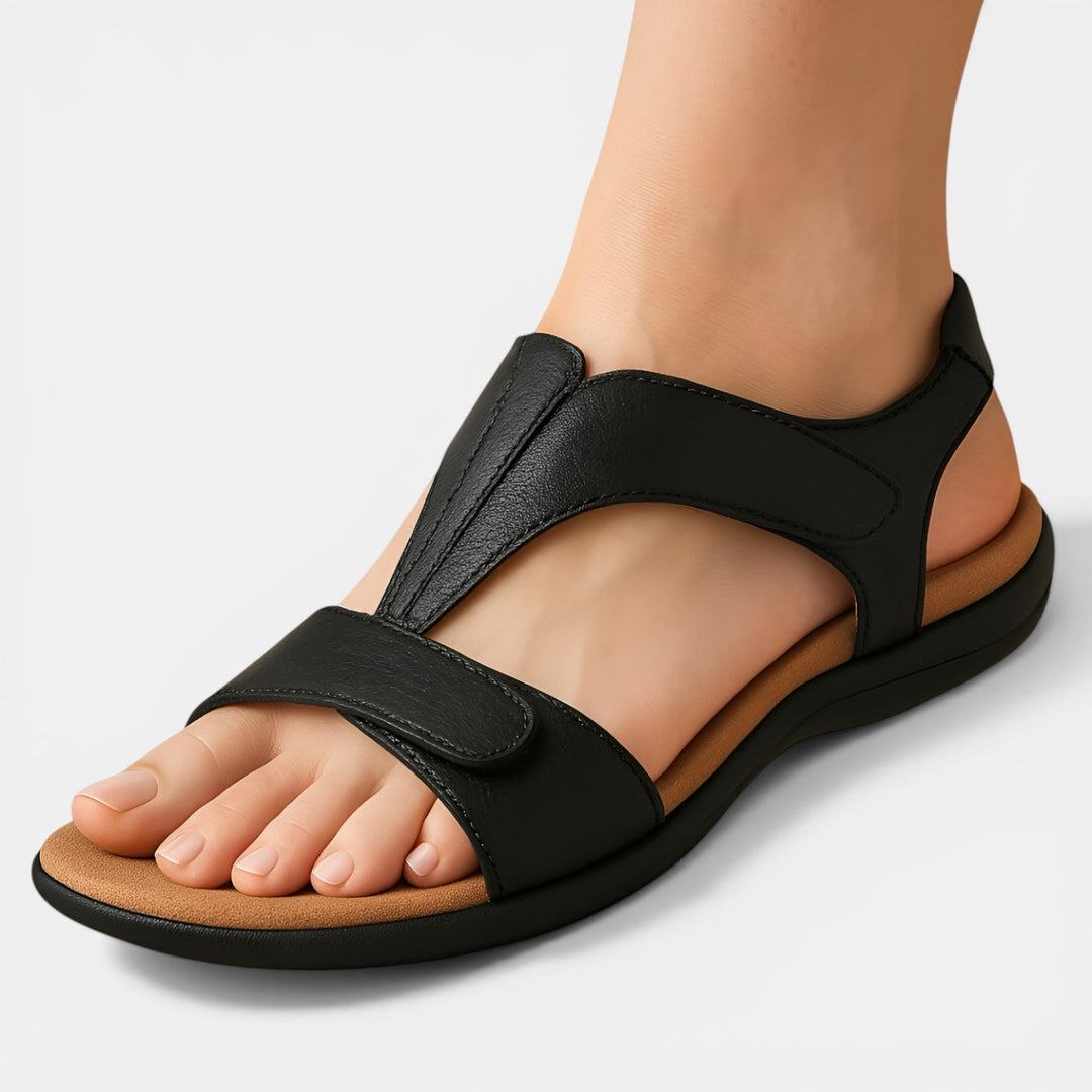 Carolyn | T-Strap Flat Sandal