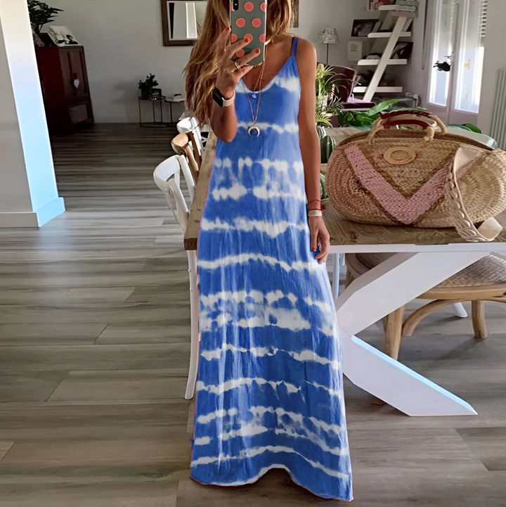 Perrine | Tie-Dye Spaghetti Strap Maxi Dress