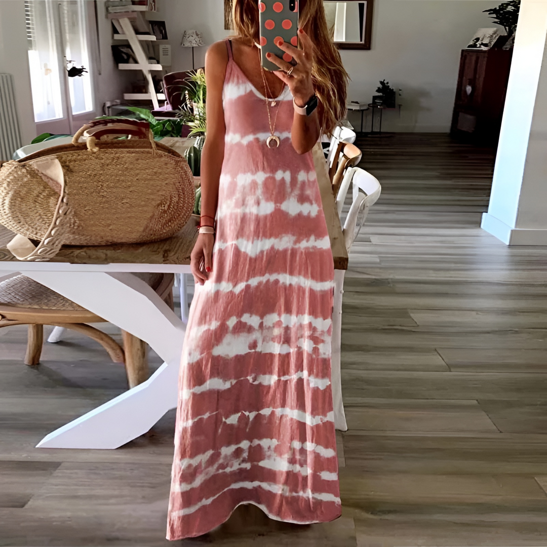 Perrine | Tie-Dye Spaghetti Strap Maxi Dress