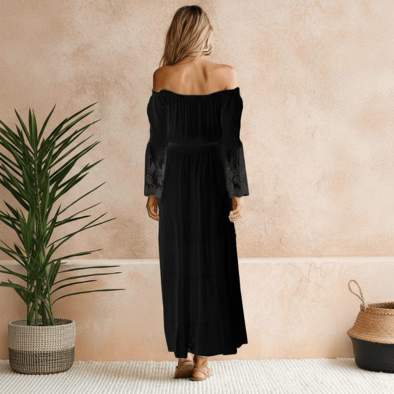 Florentine | Off-Shoulder Puff Sleeve Maxi Dress
