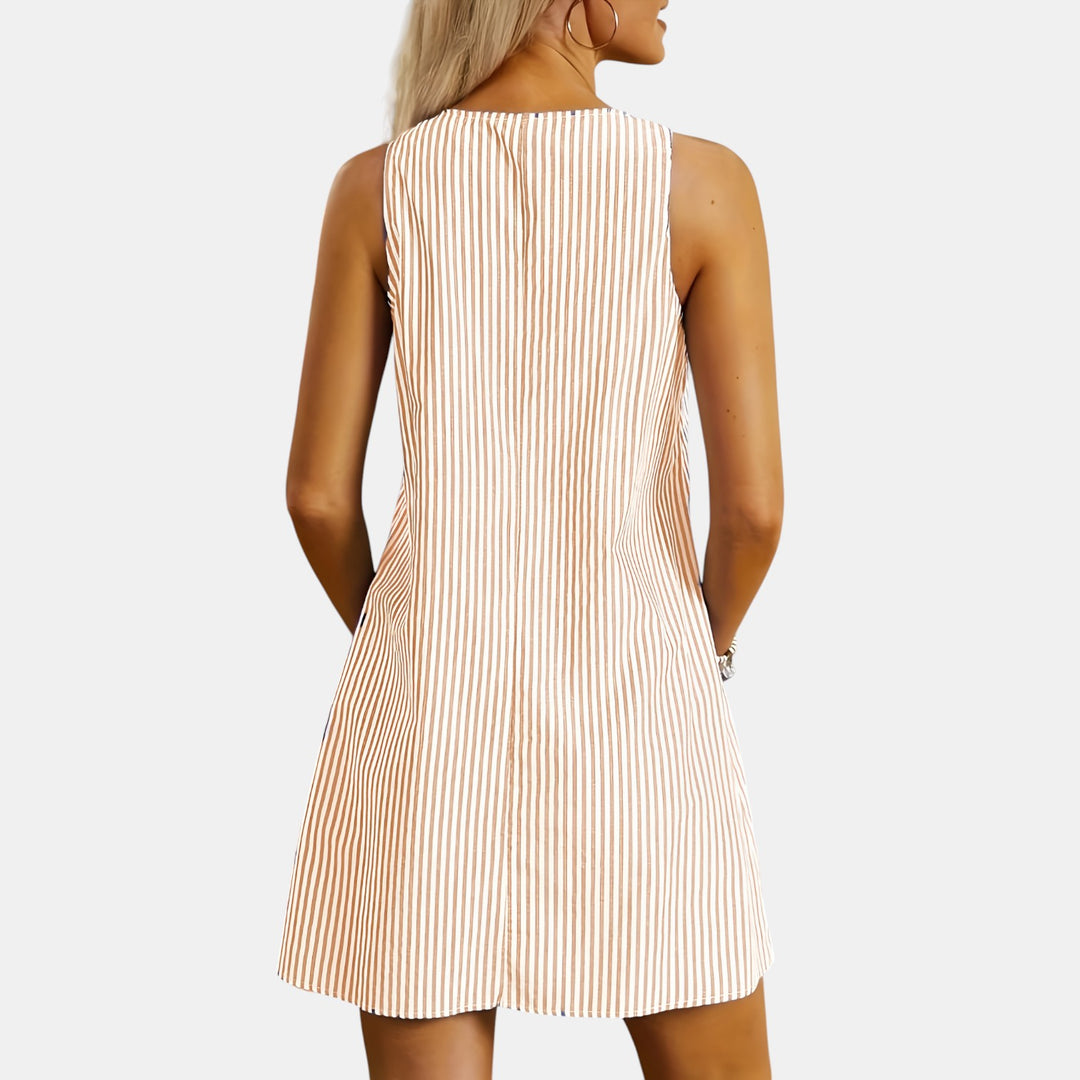 Joyce | Sleeveless Knee-Length Dress with Pockets