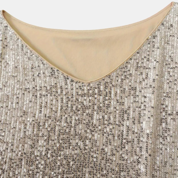 Madeleine | Sequin Long Sleeve Mini Dress