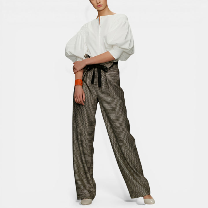 Laura | Puff Sleeve Woven Blouse