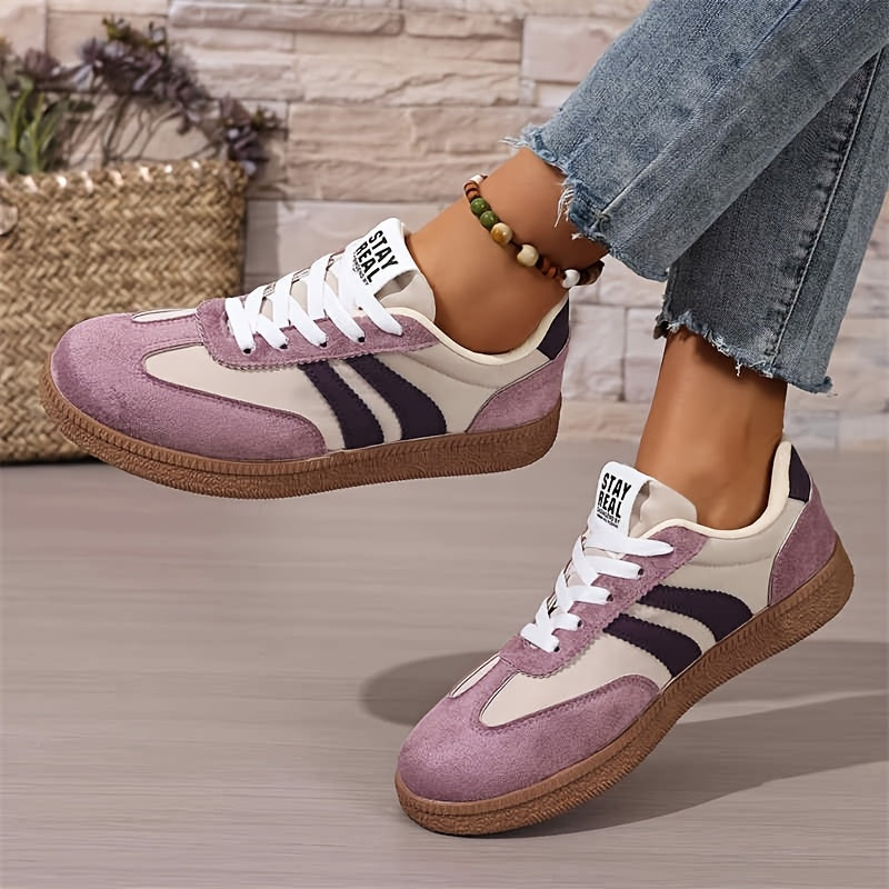 Greta | Lace-Up Low-Top Sneaker with Side Stripe Detail