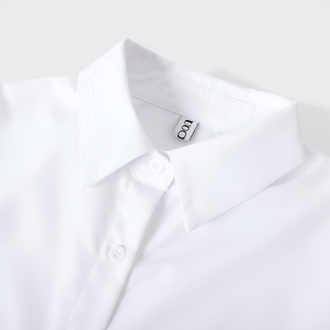 Irene | Long Sleeve Ruffle Cuff Button-Up Blouse
