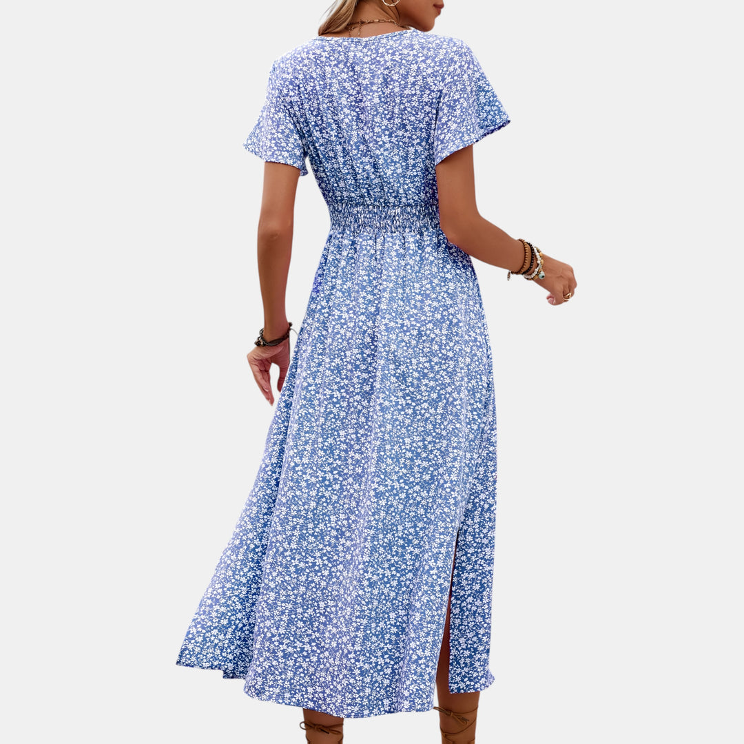 Arabella | Floral Flutter Sleeve Midi Dress