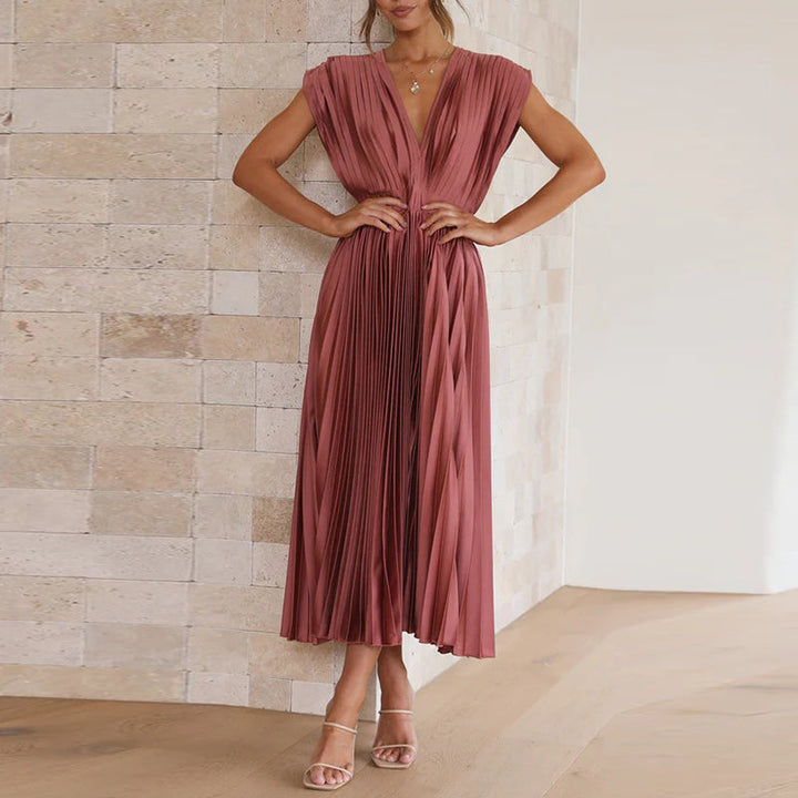 Diane | Pleated Midi Dress