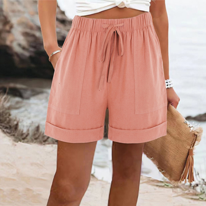 Genevieve | Loose Casual Shorts with Drawstring Waist