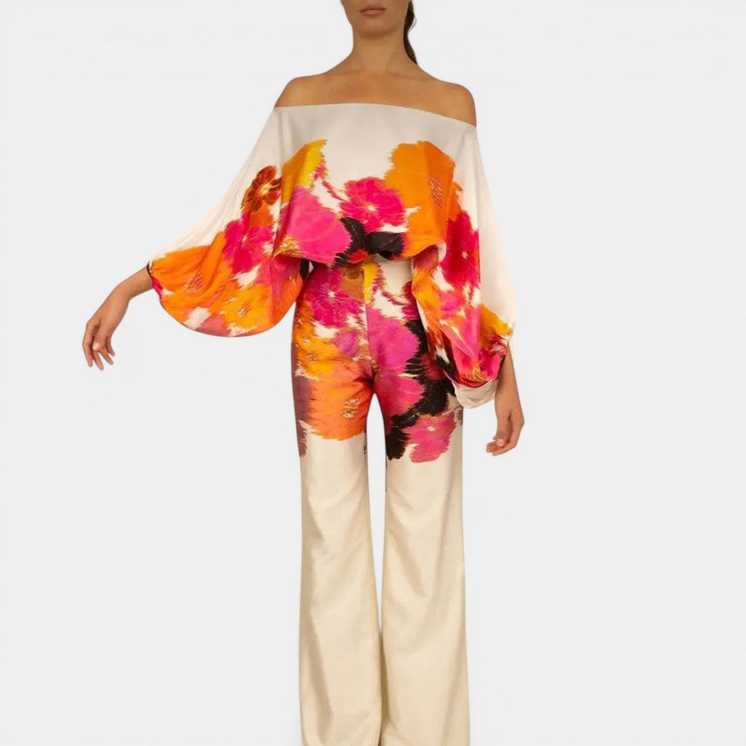 Mildred | Striped Two-Piece Wide Leg Set