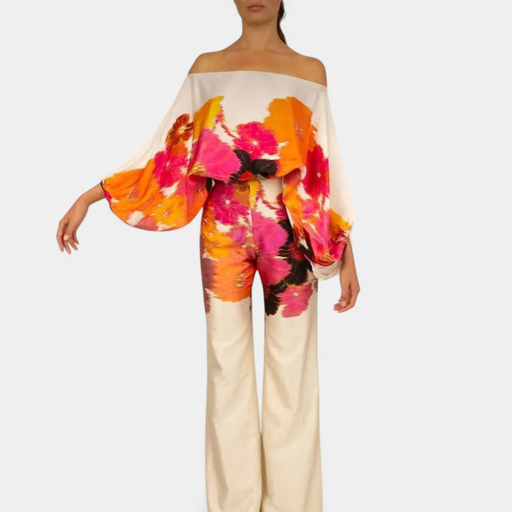Mildred | Striped Two-Piece Wide Leg Set