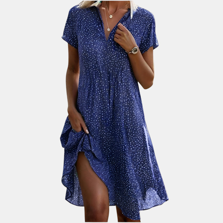 Rosalind | Polka Dot Short Sleeve Mini Dress