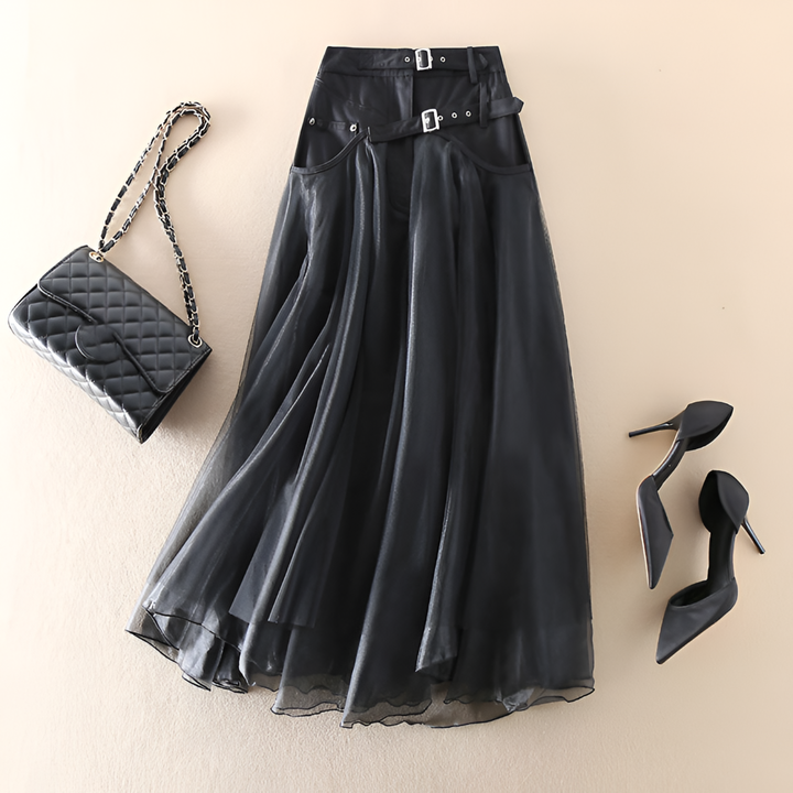 Mathilde | Layered A-Line Midi Skirt