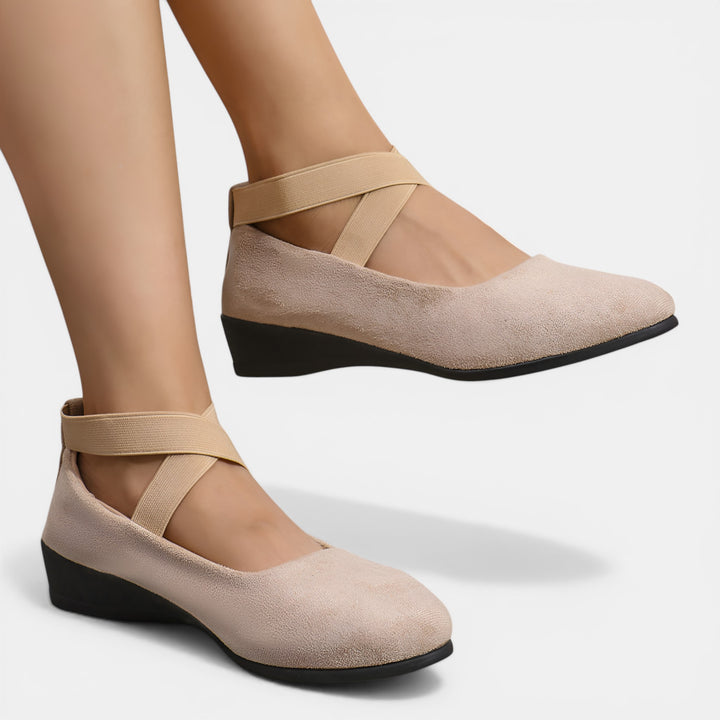 Winifred | Cross-Strap Slip-On Ballet Flat