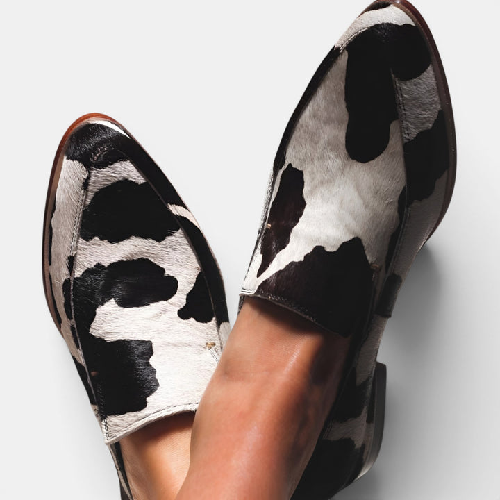 Selma | Pointed Toe Slip-On Loafer with Low Block Heel