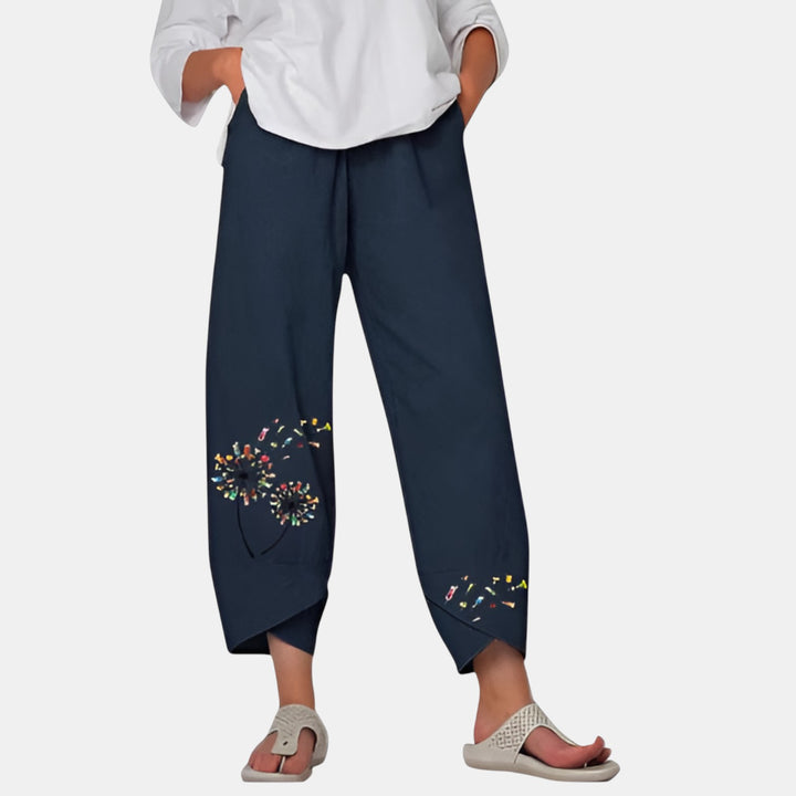 Marlowe | Boho Print Elastic Waist Capri Pants