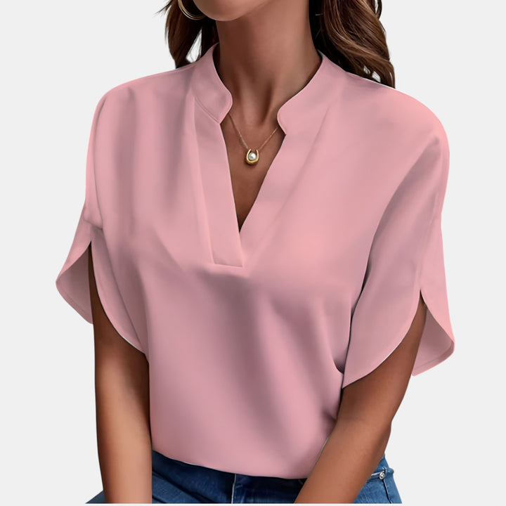 Cynthia | V-Notch Split Sleeve Blouse