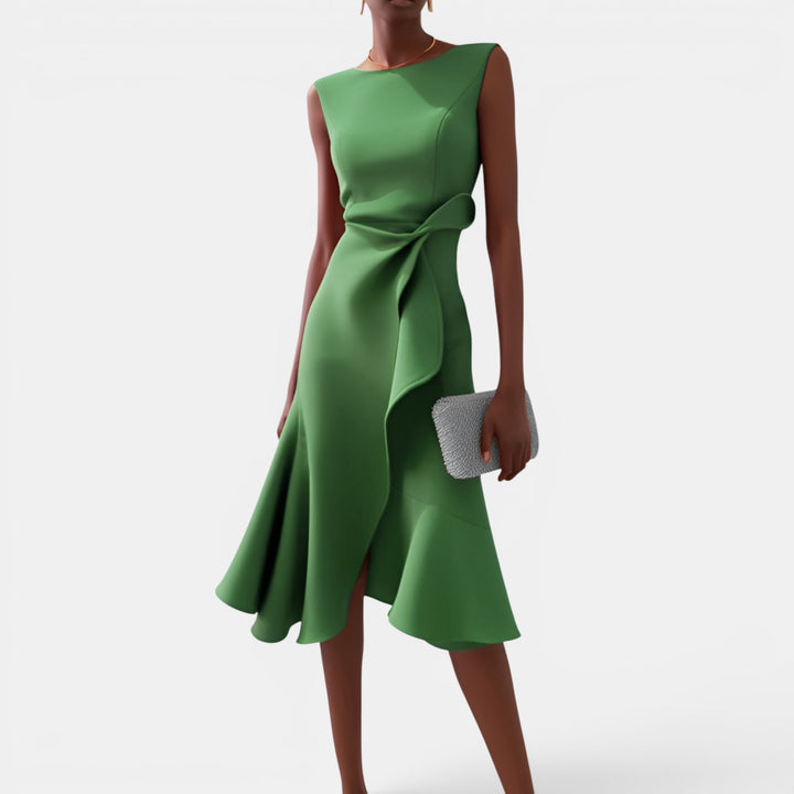 Darlene | Sleeveless Asymmetric Midi Dress
