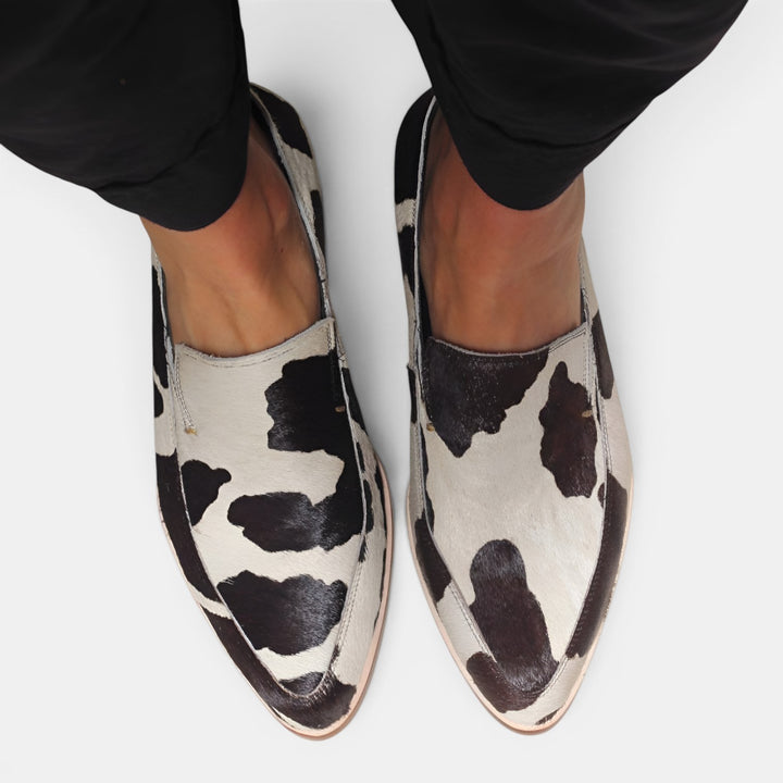 Selma | Pointed Toe Slip-On Loafer with Low Block Heel