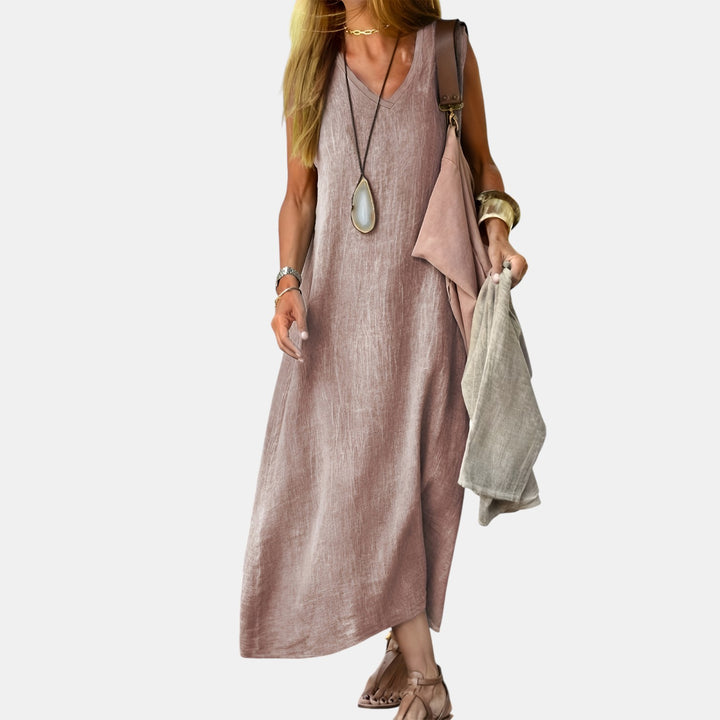 Marlene | Sleeveless Maxi Dress with V-Neck