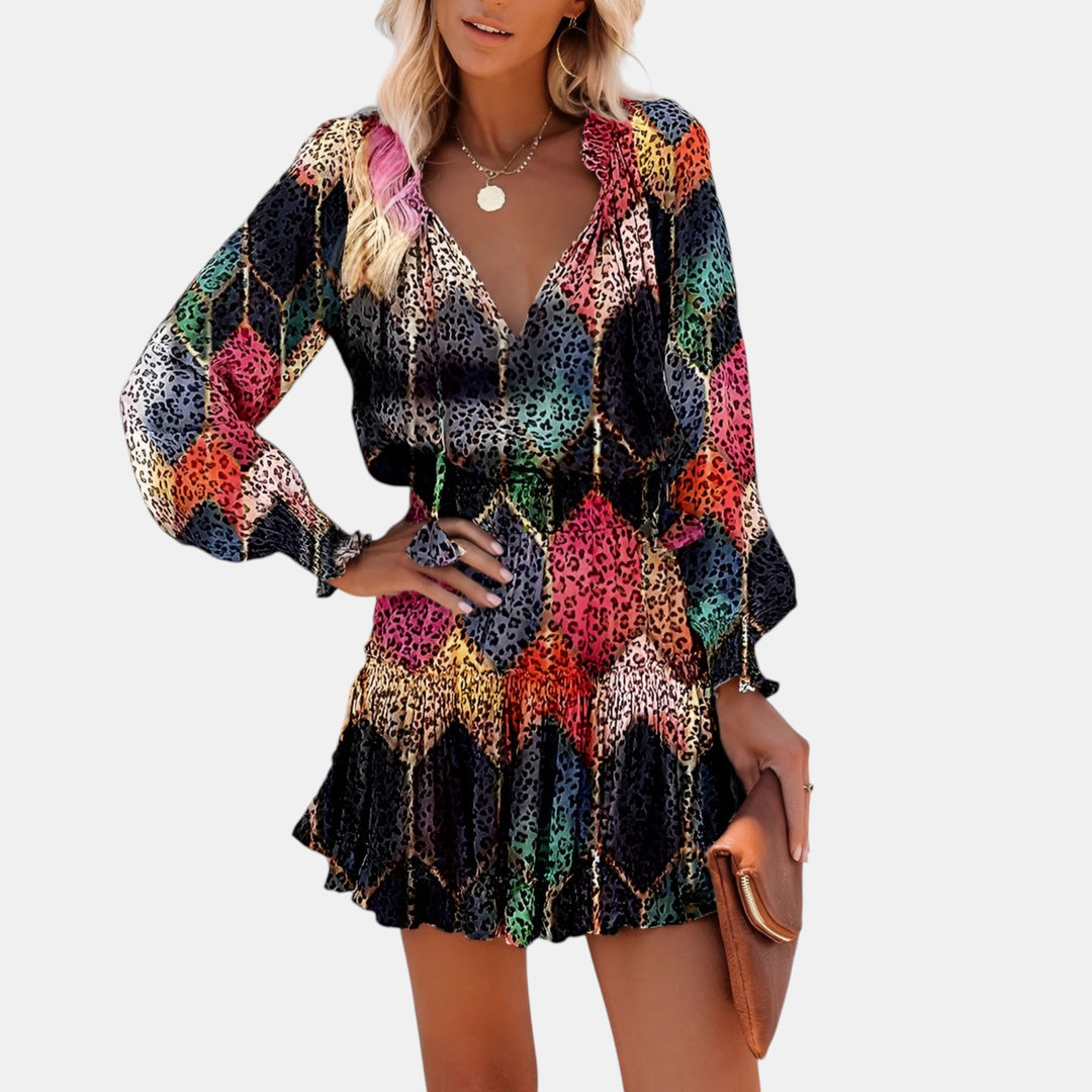 Lisette | Long Sleeve Ruffle Mini Dress