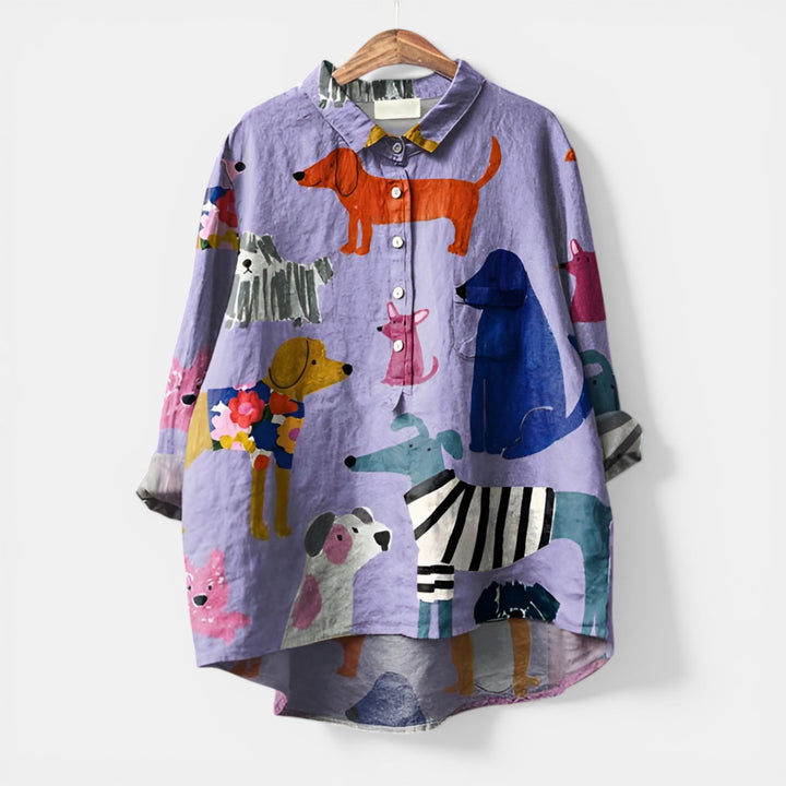 Mildred | Floral Print Long Sleeve Button-Down Shirt