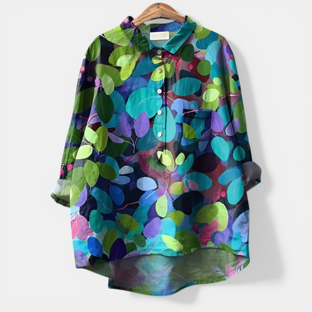 Mildred | Floral Print Long Sleeve Button-Down Shirt