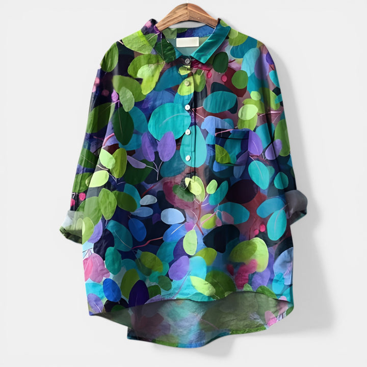 Mildred | Floral Print Long Sleeve Button-Down Shirt