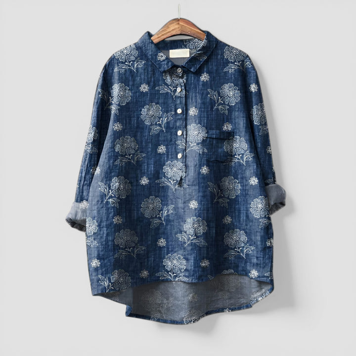 Mildred | Floral Print Long Sleeve Button-Down Shirt
