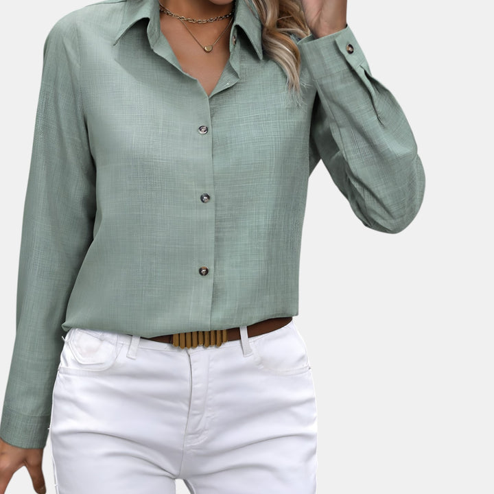 Judith | Collared Long Sleeve Button-Down Shirt