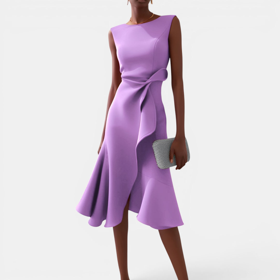 Darlene | Sleeveless Asymmetric Midi Dress