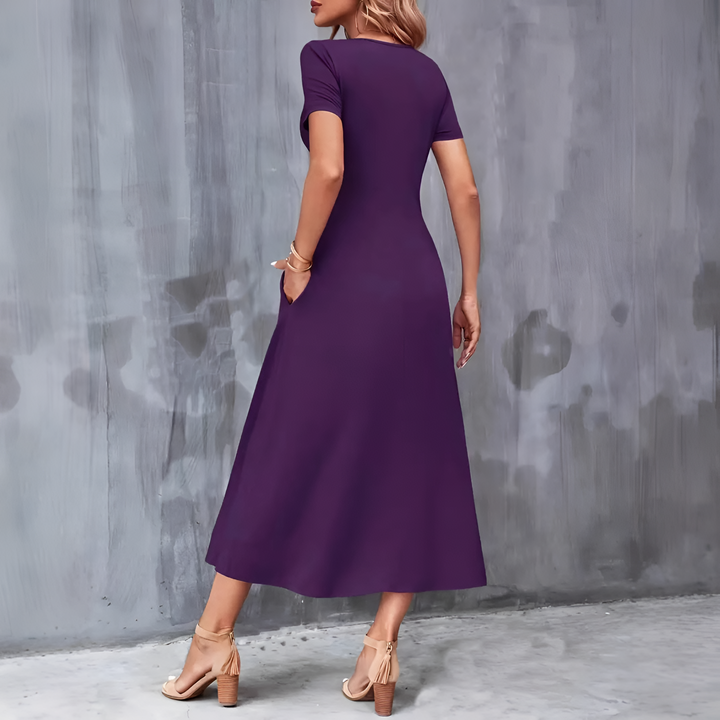 Dorothy | Short Sleeve A-Line Dress with Pockets