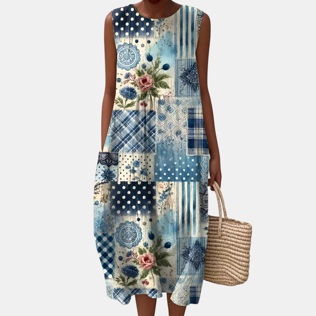 Florence | Sleeveless Midi Sundress with Pockets