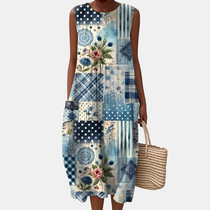 Florence | Sleeveless Midi Sundress with Pockets