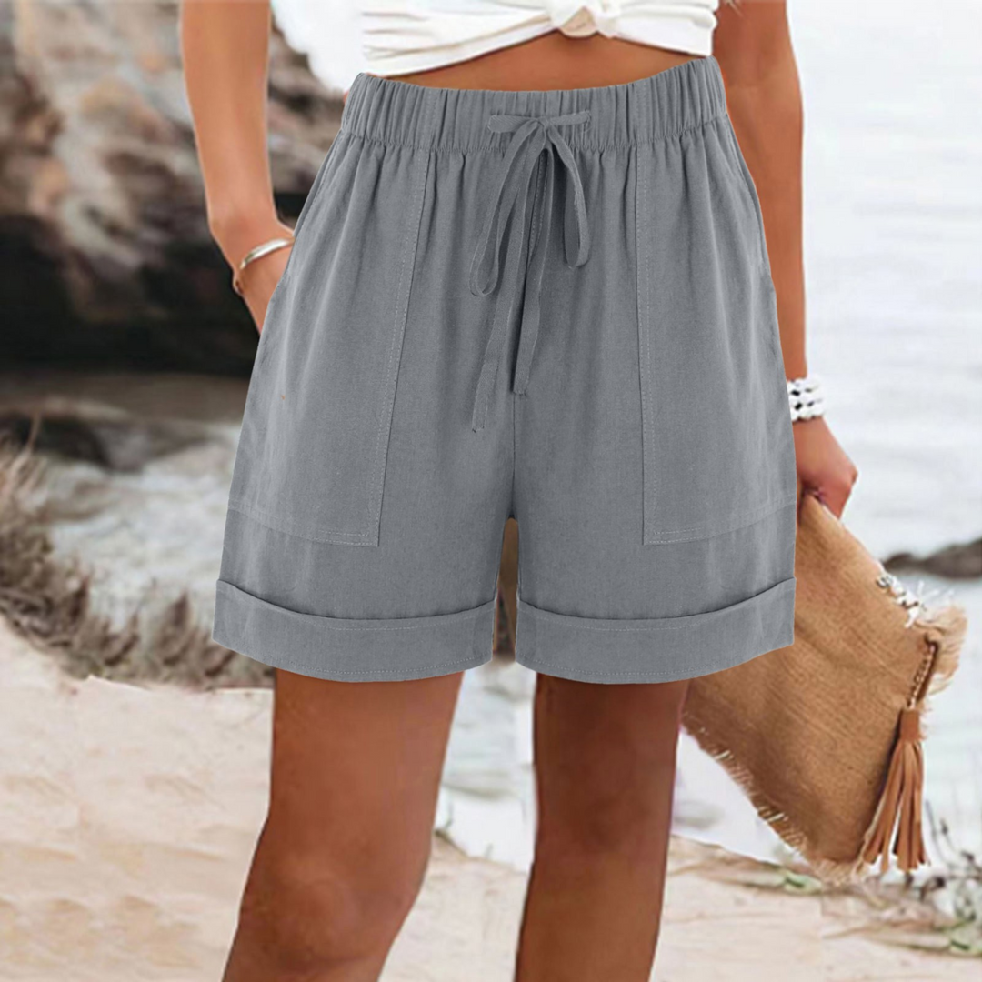 Genevieve | Loose Casual Shorts with Drawstring Waist