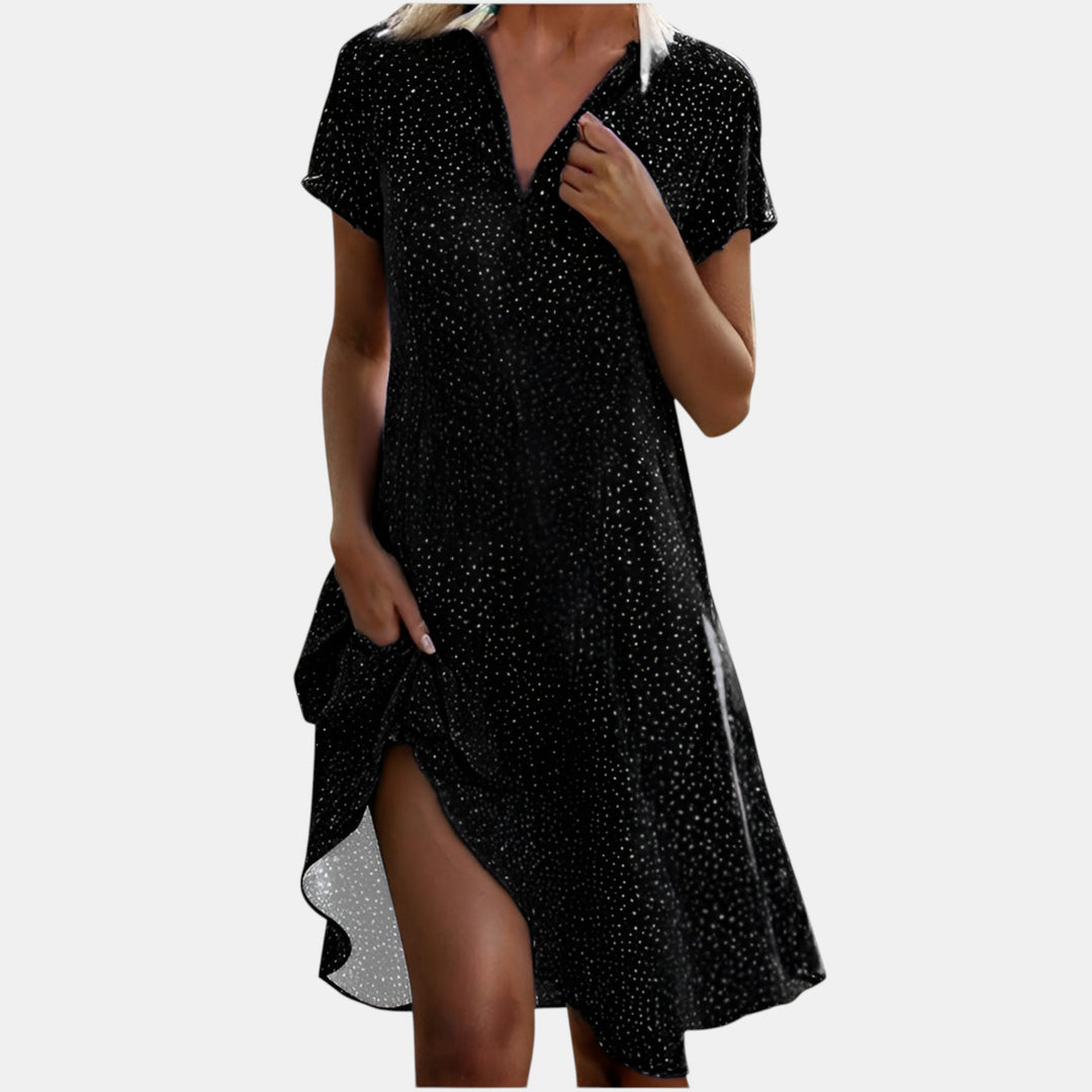 Rosalind | Polka Dot Short Sleeve Mini Dress