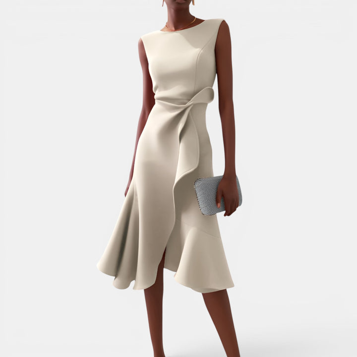 Darlene | Sleeveless Asymmetric Midi Dress