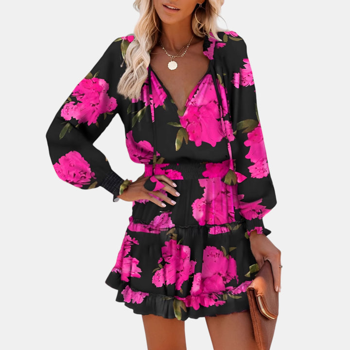 Lisette | Long Sleeve Ruffle Mini Dress