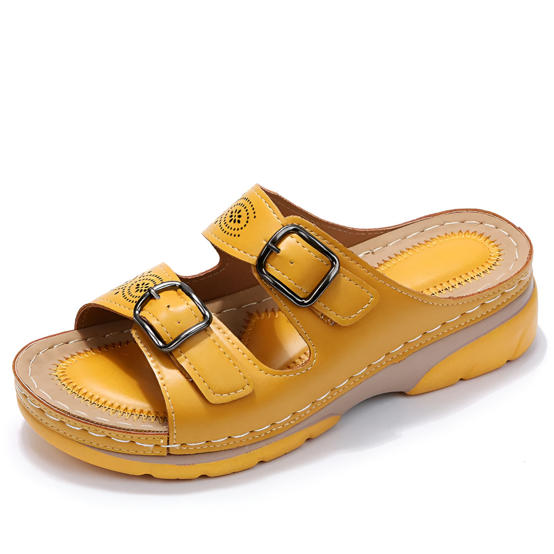 Wilma | Double Strap Platform Slide Sandal